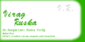 virag ruska business card